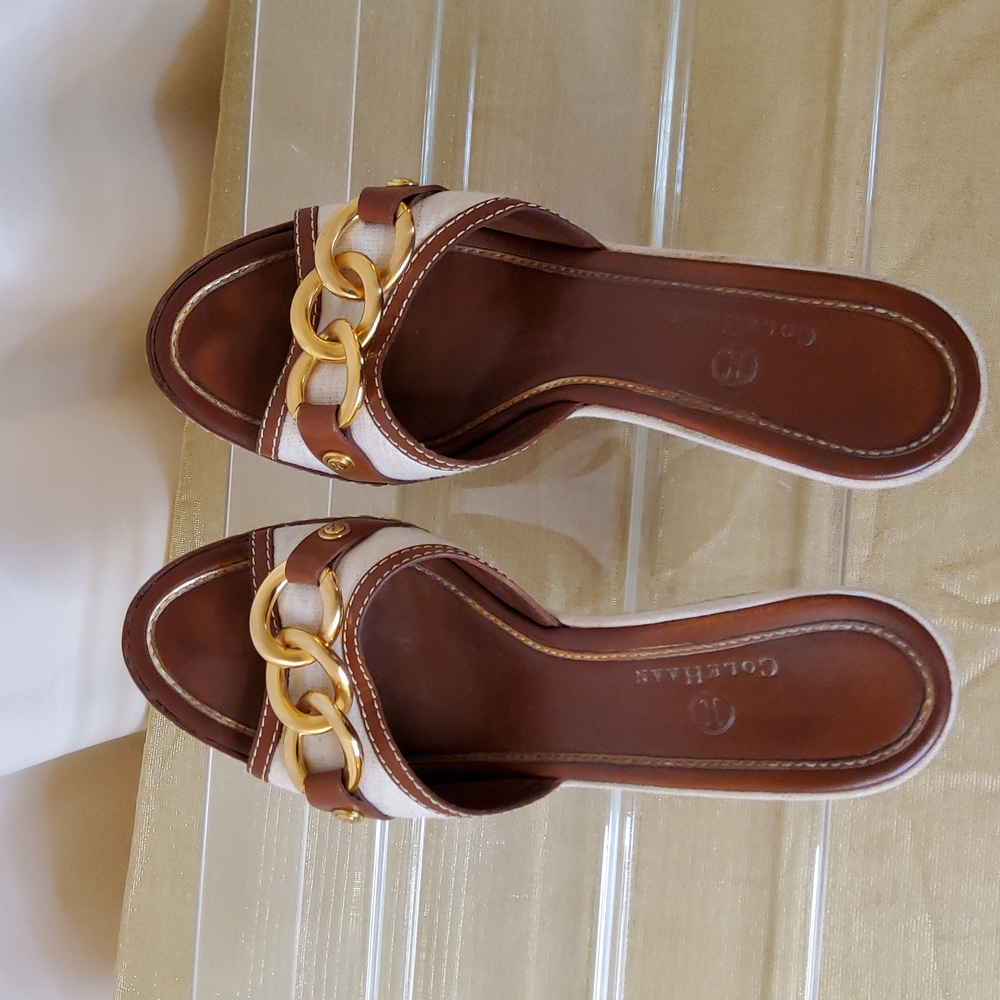 Cole Haan Slides with Chain Detail - Picture 9 of 14